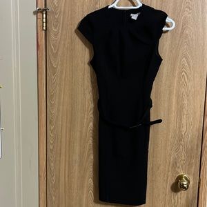 H&M Black Zip Up Dress with Belt